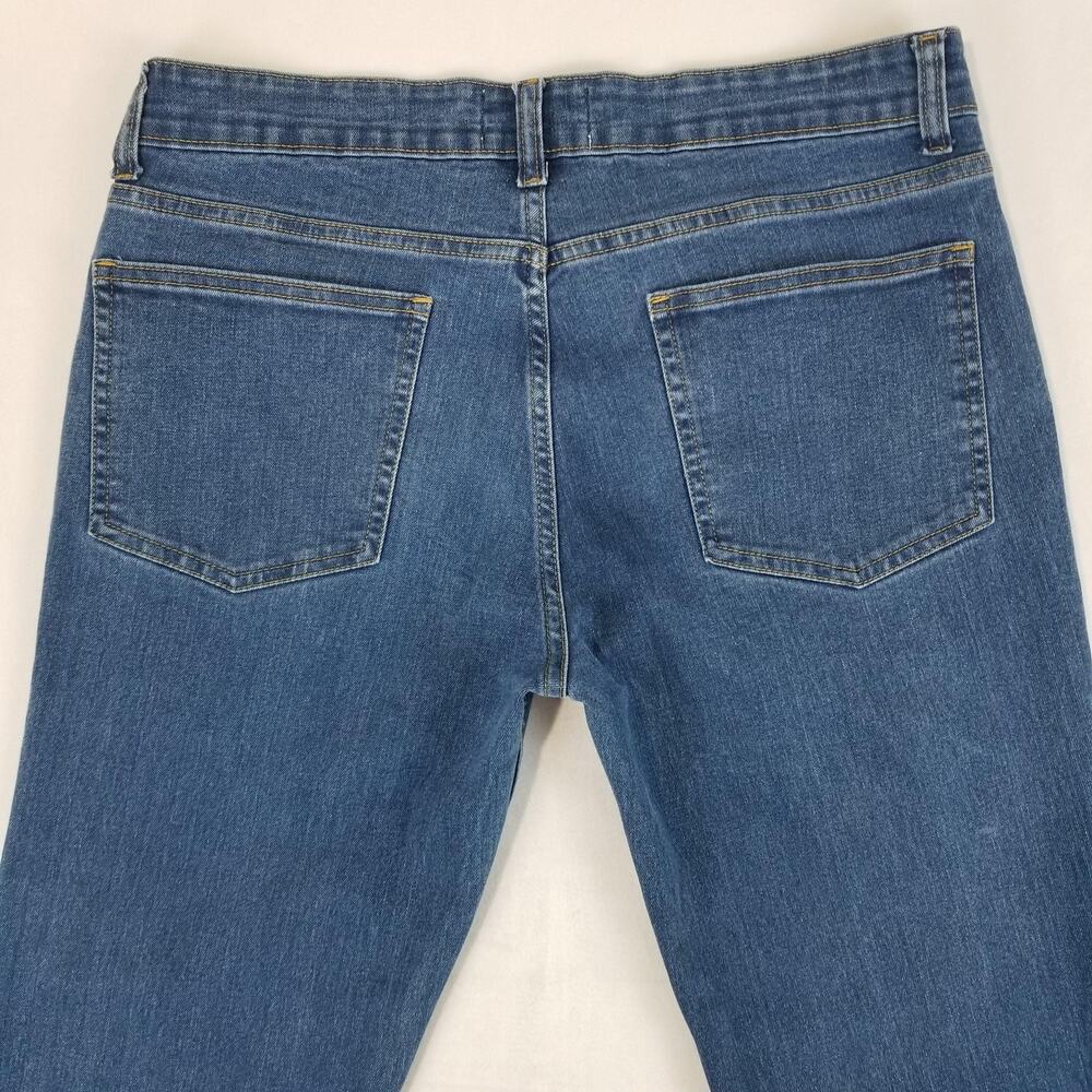 Madcap England Jeans Womens 32 Blue Flare Jeans Chewed Hem Denim - Picture 5 of 10